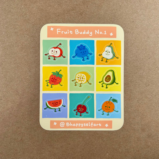 "Fruit Buddy No.1" Journaling Sticker Sheet