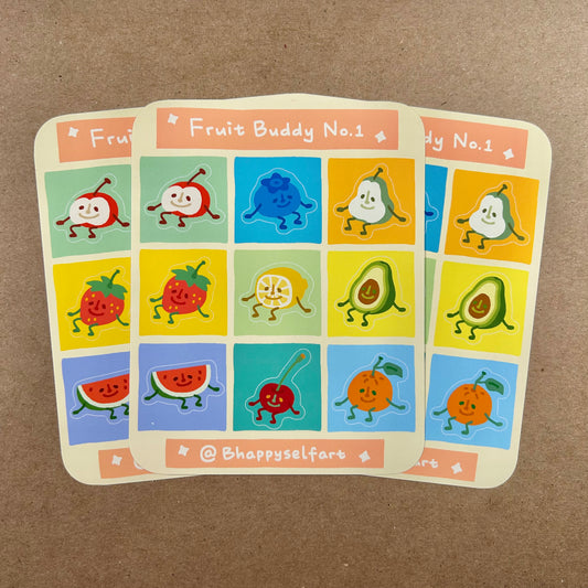 "Fruit Buddy No.1" Journaling Sticker Sheet