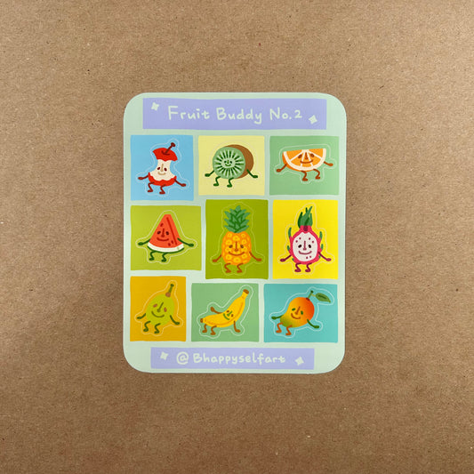 "Fruit Buddy No.2" Journaling Sticker Sheet