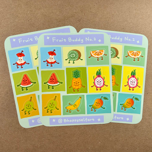 "Fruit Buddy No.2" Journaling Sticker Sheet